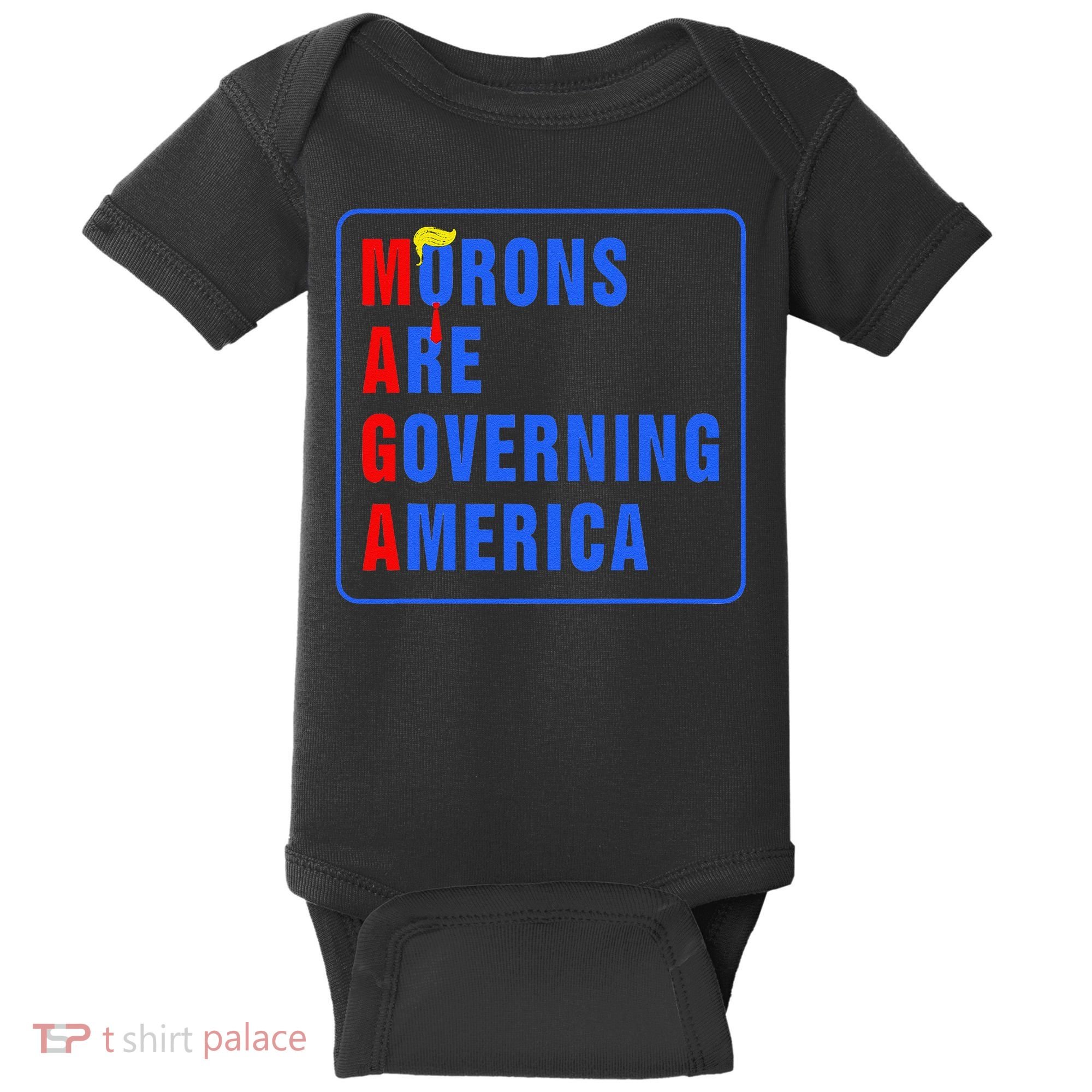 Morons Are Governing America Funny Trump 2024 (5) Baby Bodysuit
