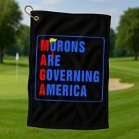 Morons Are Governing America Funny Trump 2024 (5) Golf Towel thumb 1
