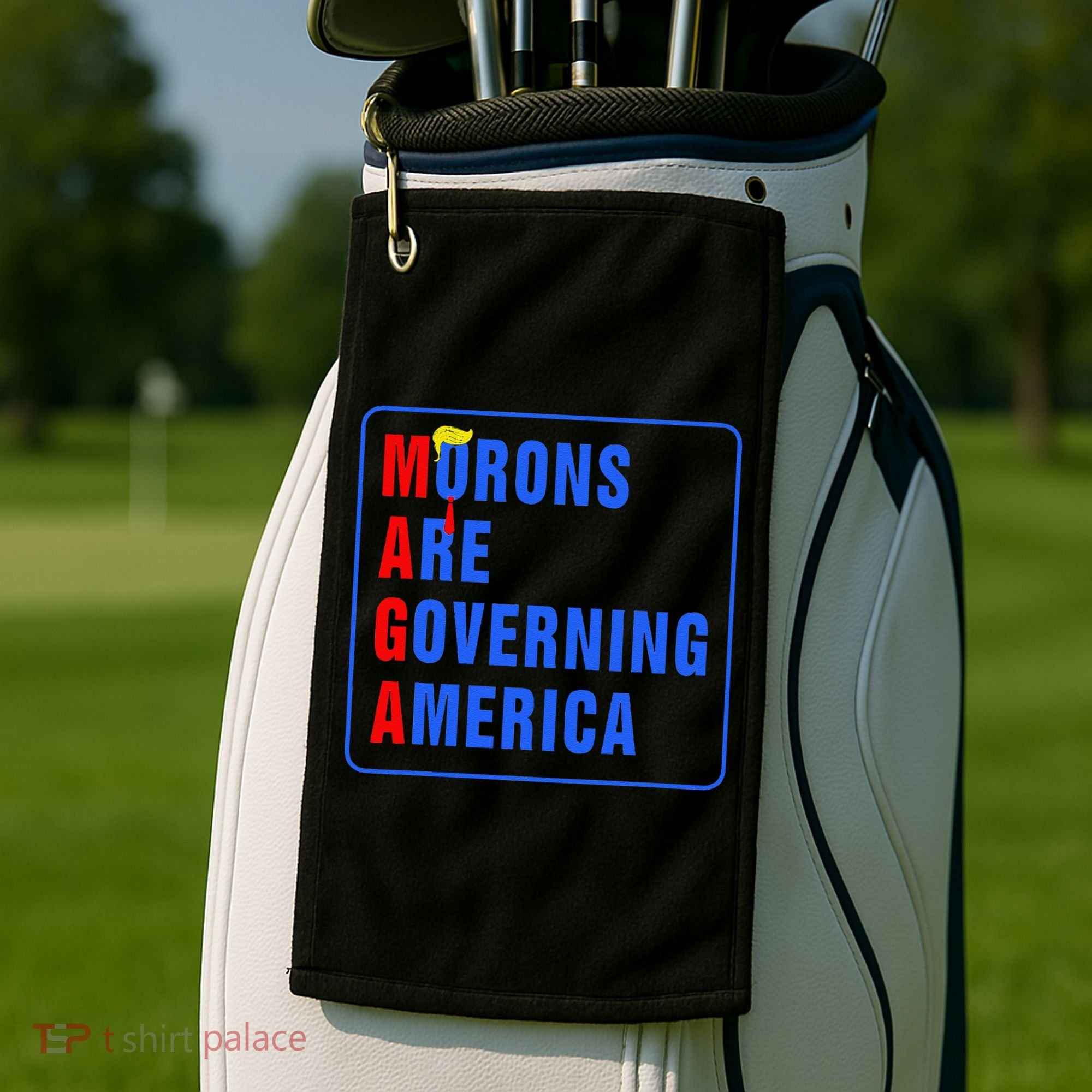 Morons Are Governing America Funny Trump 2024 (5) Golf Towel