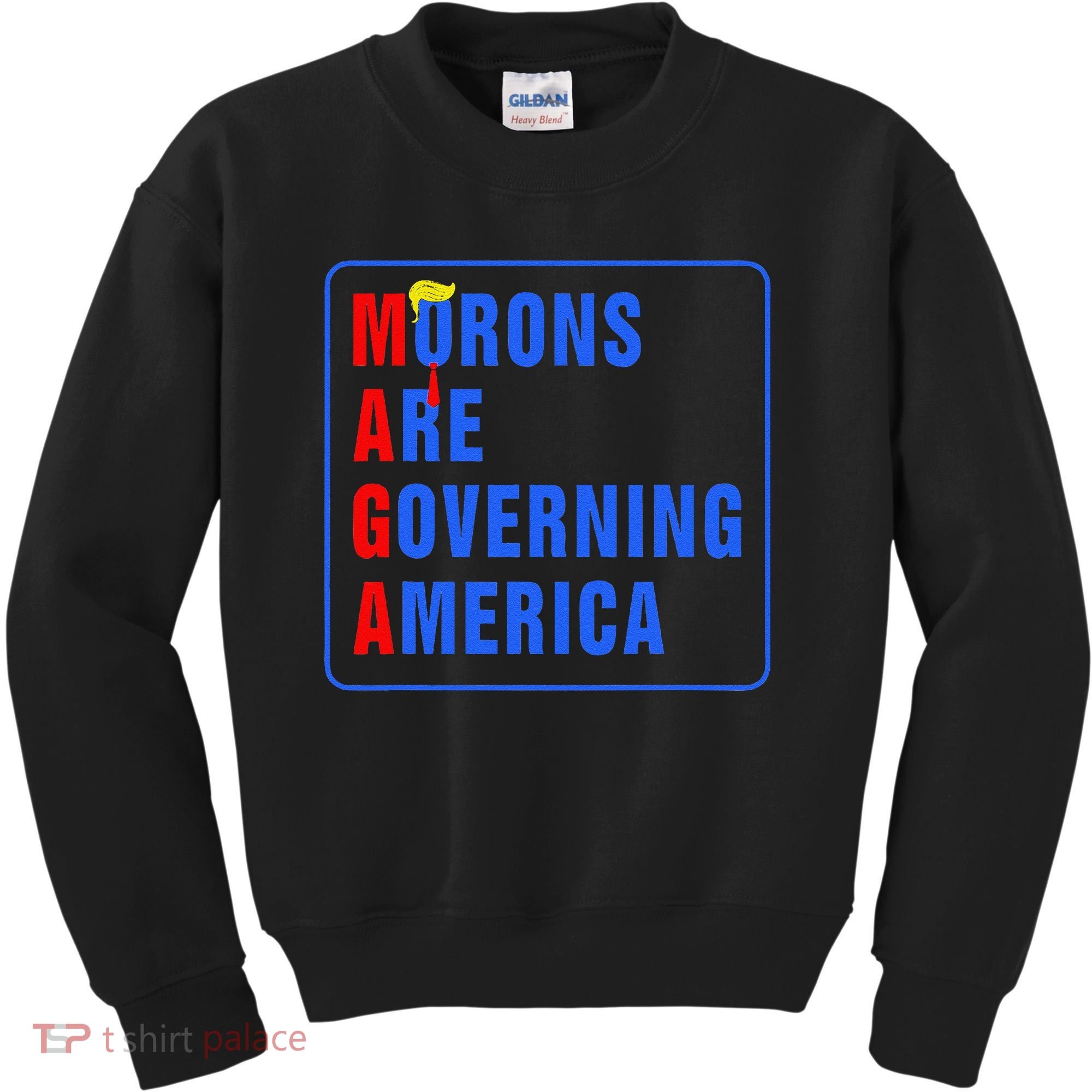 Morons Are Governing America Funny Trump 2024 (5) Kids Sweatshirt