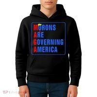 Morons Are Governing America Funny Trump 2024 (5) Kids Hoodie thumb 4