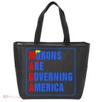 Morons Are Governing America Funny Trump 2024 (5) Tote Bag thumb 0