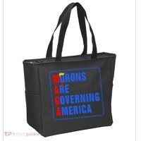 Morons Are Governing America Funny Trump 2024 (5) Tote Bag thumb 2