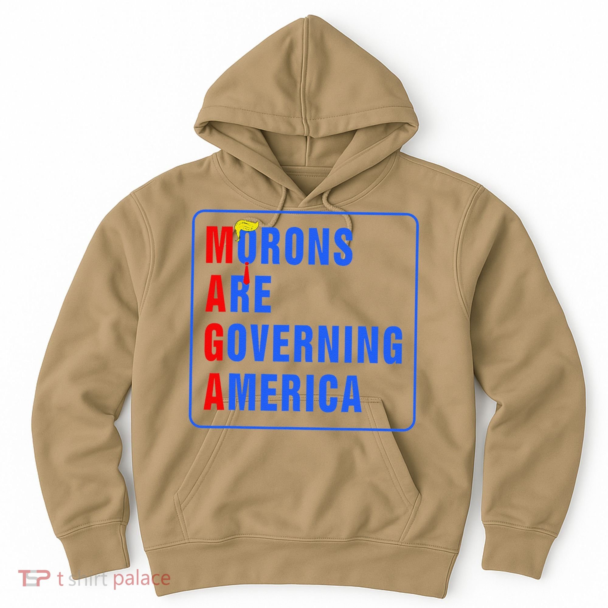 Morons Are Governing America Funny Trump 2024 (5) Hoodie