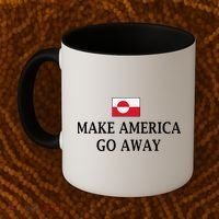 Make America Go Away Greenland Flag Anti-MAGA Coffee Mug thumb 2
