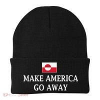 Make America Go Away Greenland Flag Anti-MAGA Beanie thumb 0