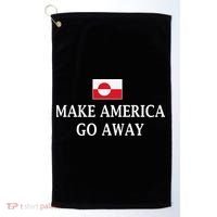 Make America Go Away Greenland Flag Anti-MAGA Golf Towel thumb 0