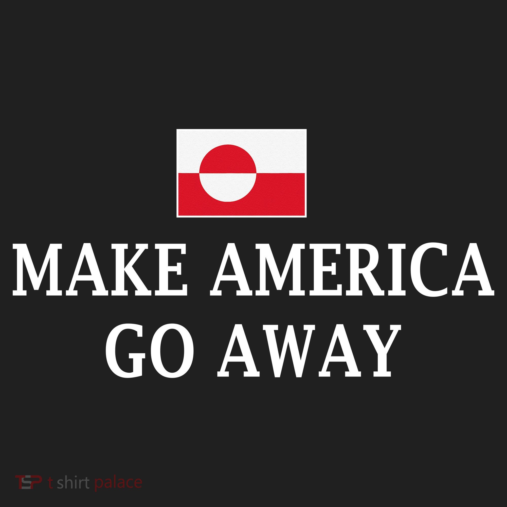 Make America Go Away Greenland Flag Anti-MAGA Golf Towel