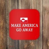 Make America Go Away Greenland Flag Anti-MAGA Coaster thumb 0