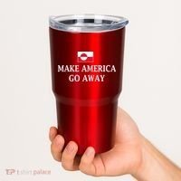 Make America Go Away Greenland Flag Anti-MAGA Tumbler thumb 2
