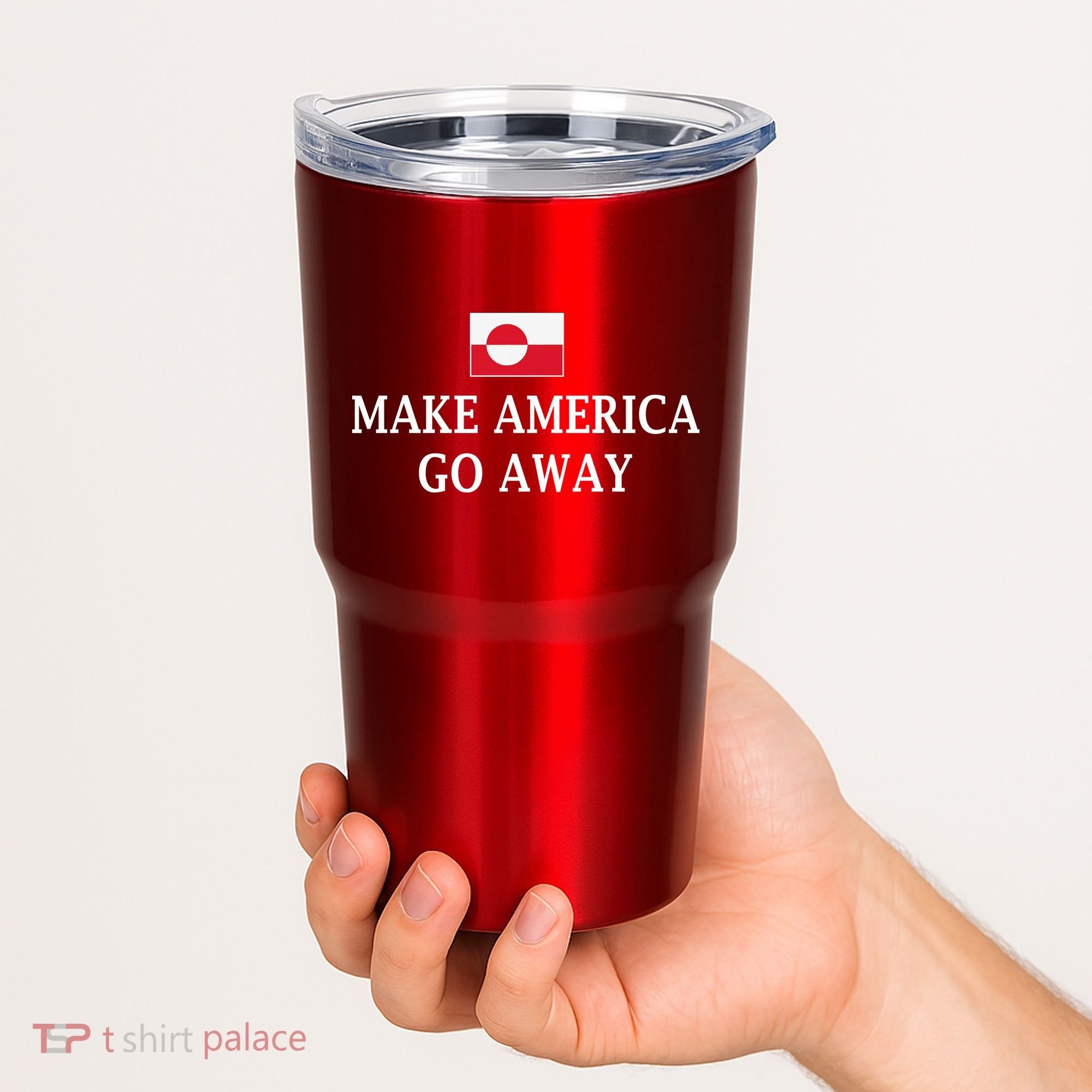 Make America Go Away Greenland Flag Anti-MAGA Tumbler