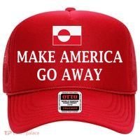 Make America Go Away Greenland Flag Anti-MAGA Hat thumb 0