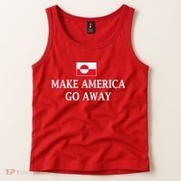 Make America Go Away Greenland Flag Anti-MAGA Tank Top thumb 2