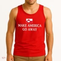Make America Go Away Greenland Flag Anti-MAGA Tank Top thumb 3