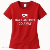 Make America Go Away Greenland Flag Anti-MAGA Women's T-Shirt thumb 0