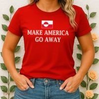 Make America Go Away Greenland Flag Anti-MAGA Women's T-Shirt thumb 2