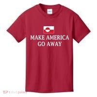 Make America Go Away Greenland Flag Anti-MAGA Kids T-Shirt thumb 0