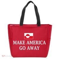 Make America Go Away Greenland Flag Anti-MAGA Tote Bag thumb 0