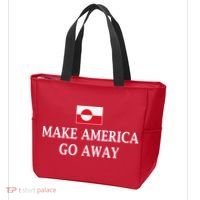 Make America Go Away Greenland Flag Anti-MAGA Tote Bag thumb 3