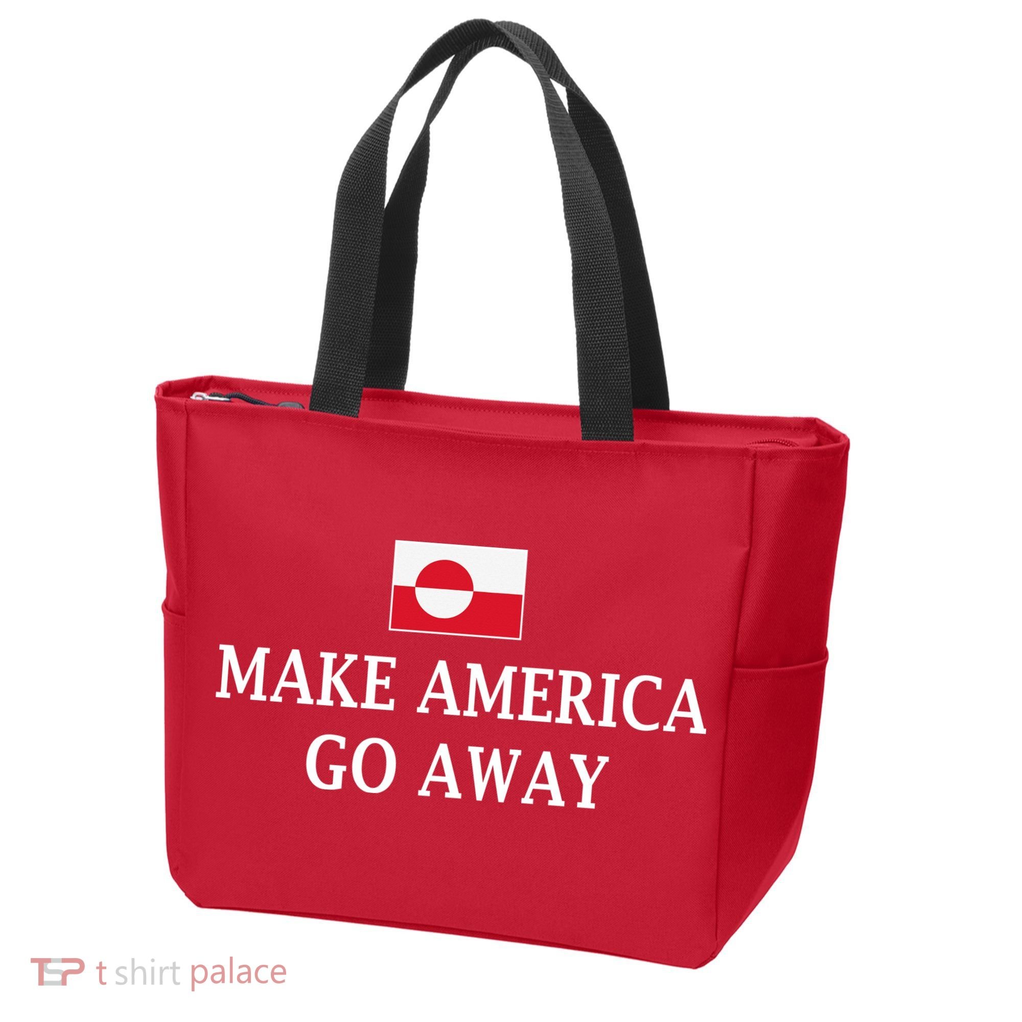 Make America Go Away Greenland Flag Anti-MAGA Tote Bag