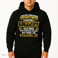 Mens A Grumpy Old Man Who Smokes Cigars T Cigar Lover Hoodie thumb 2