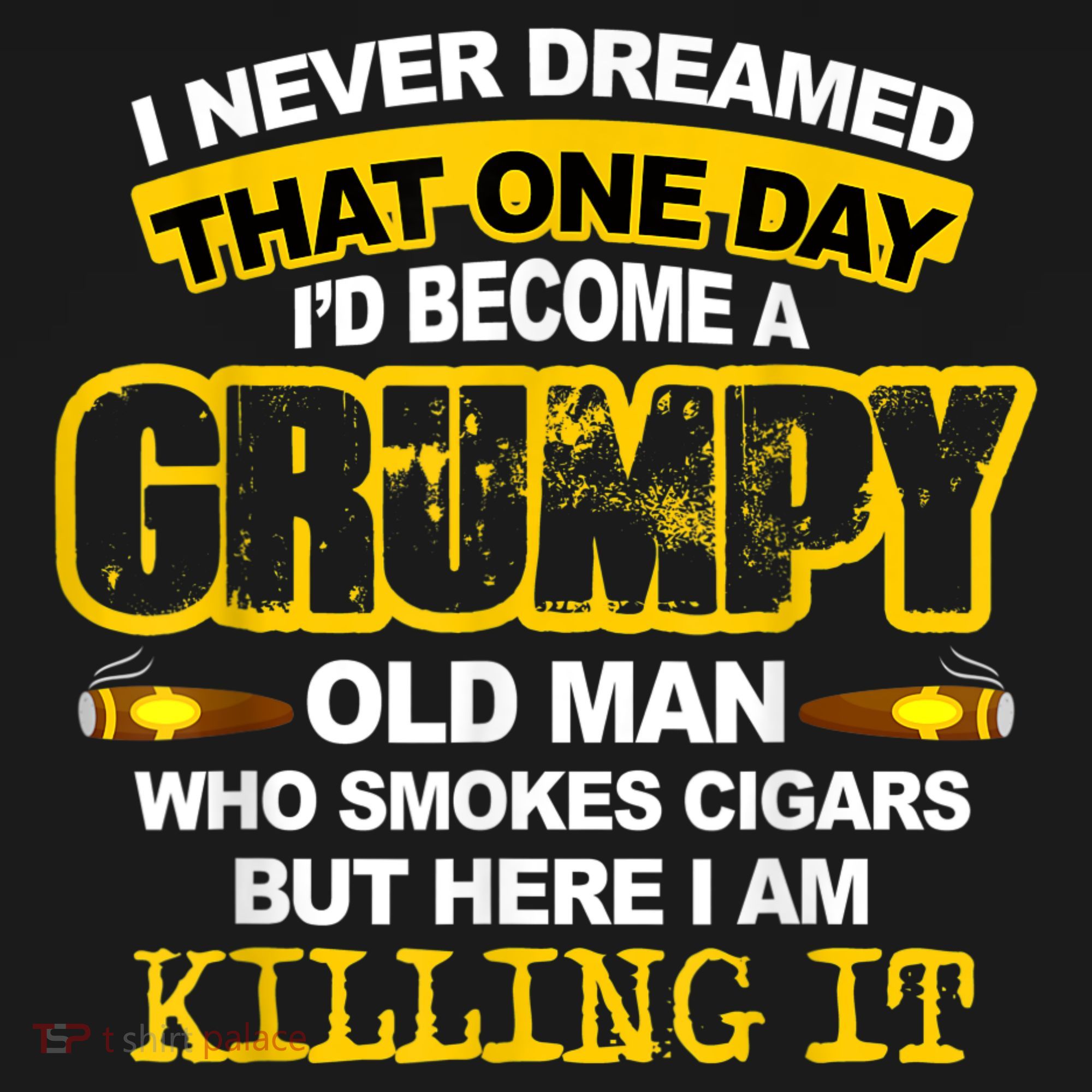 Mens A Grumpy Old Man Who Smokes Cigars T Cigar Lover Hoodie