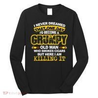 Mens A Grumpy Old Man Who Smokes Cigars T Cigar Lover Long Sleeve Shirt thumb 0