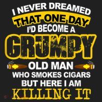 Mens A Grumpy Old Man Who Smokes Cigars T Cigar Lover Hat thumb 2