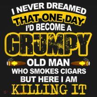 Mens A Grumpy Old Man Who Smokes Cigars T Cigar Lover Visor thumb 3