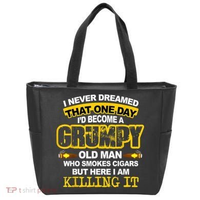 Mens A Grumpy Old Man Who Smokes Cigars T Cigar Lover Tote Bag