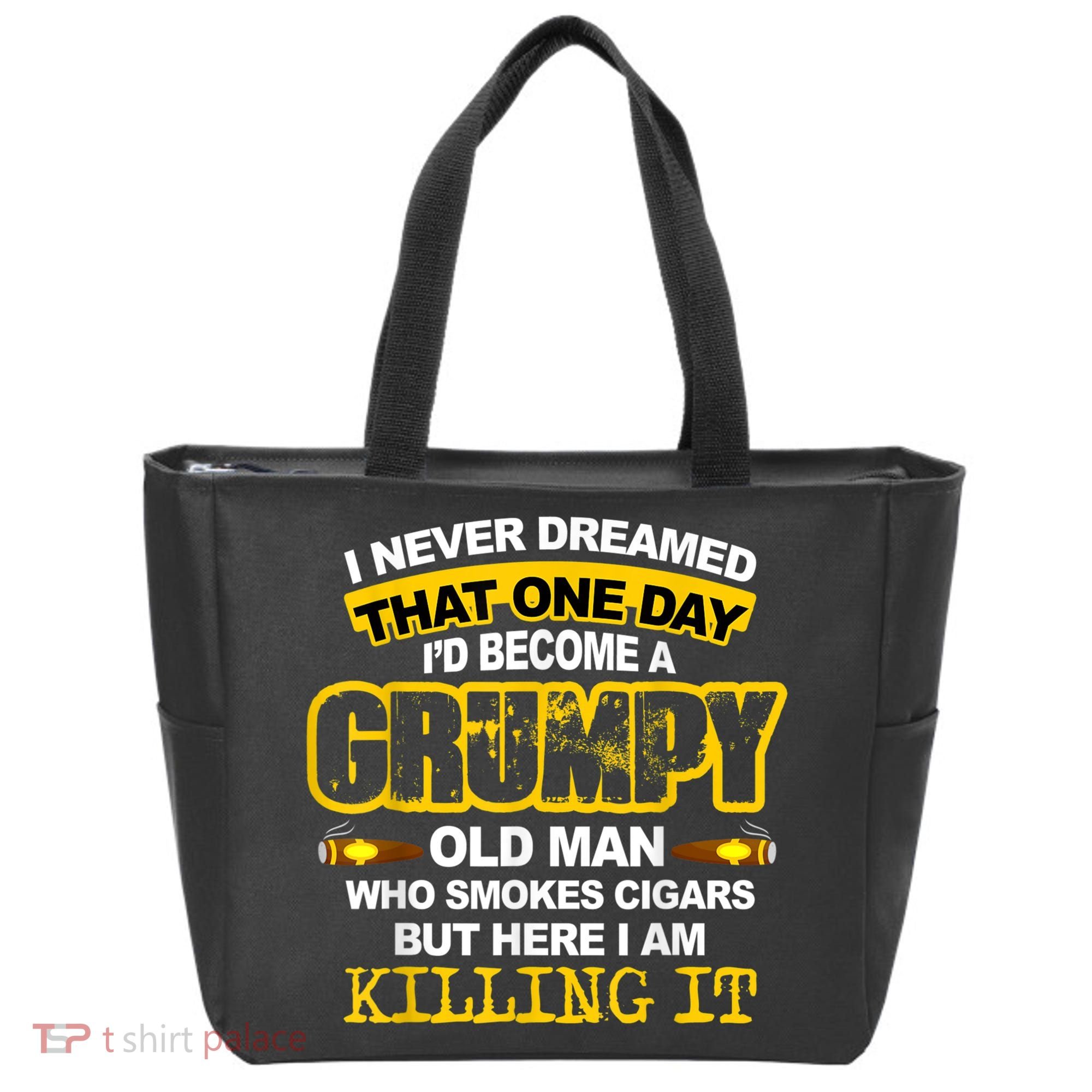 Mens A Grumpy Old Man Who Smokes Cigars T Cigar Lover Tote Bag