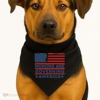 Morons Are Governing America Political Satire USA-Made Doggie Bandana thumb 1
