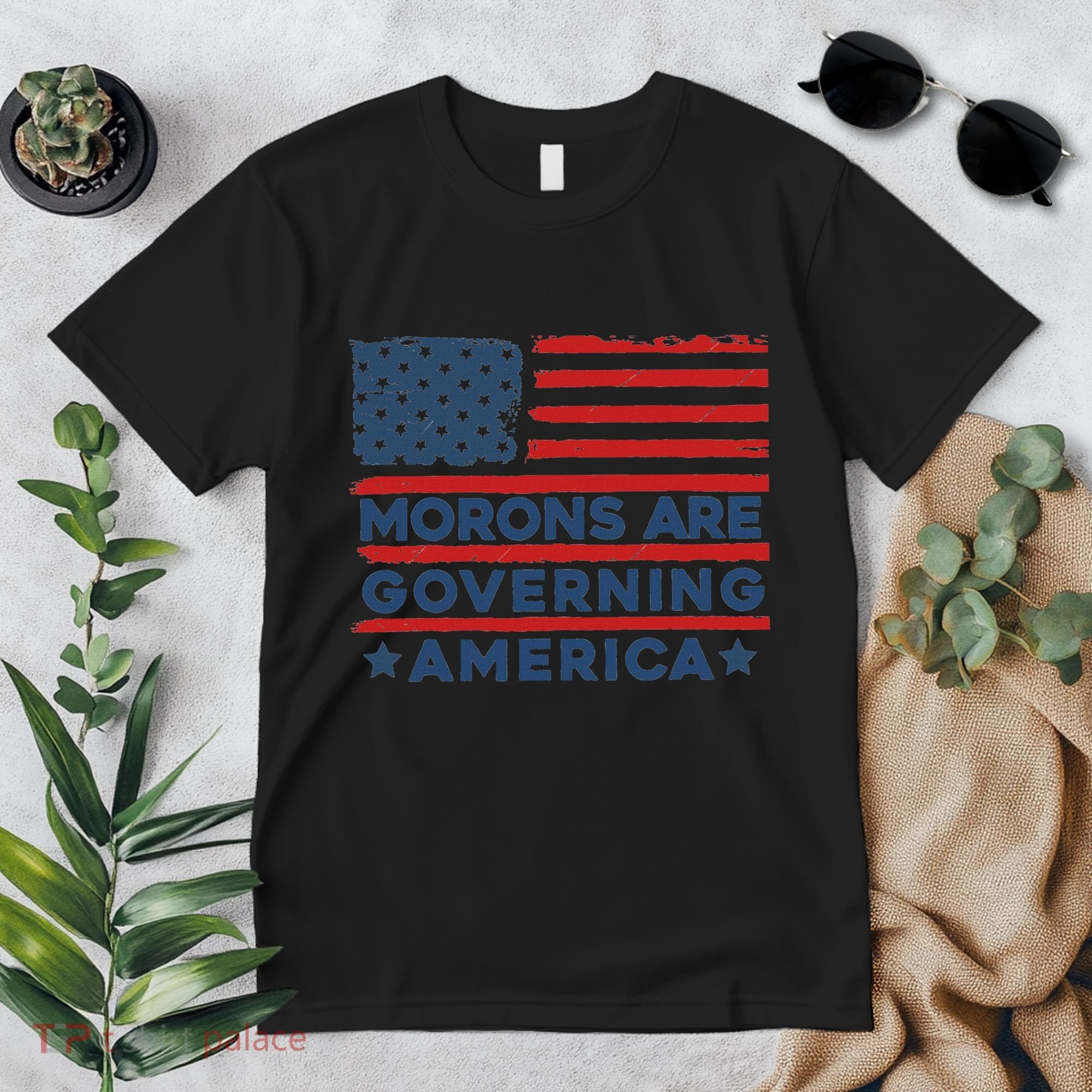 Morons Are Governing America Political Satire Premium T-Shirt