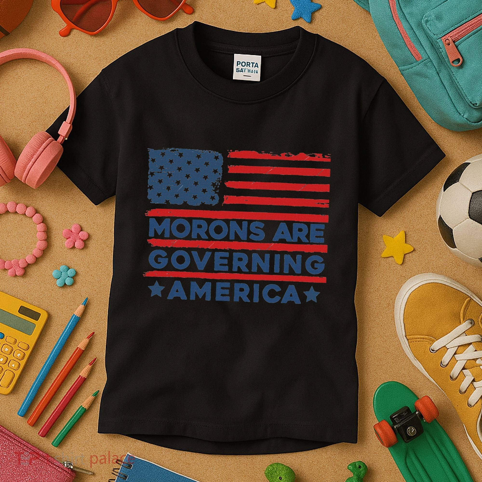 Morons Are Governing America Political Satire Kids T-Shirt