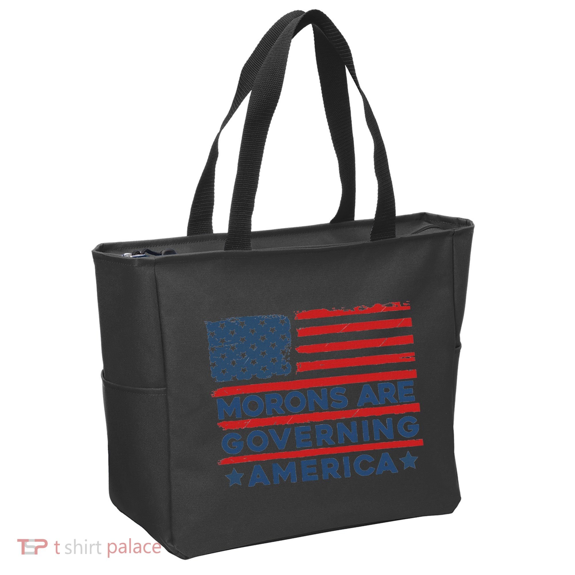 Morons Are Governing America Political Satire Tote Bag