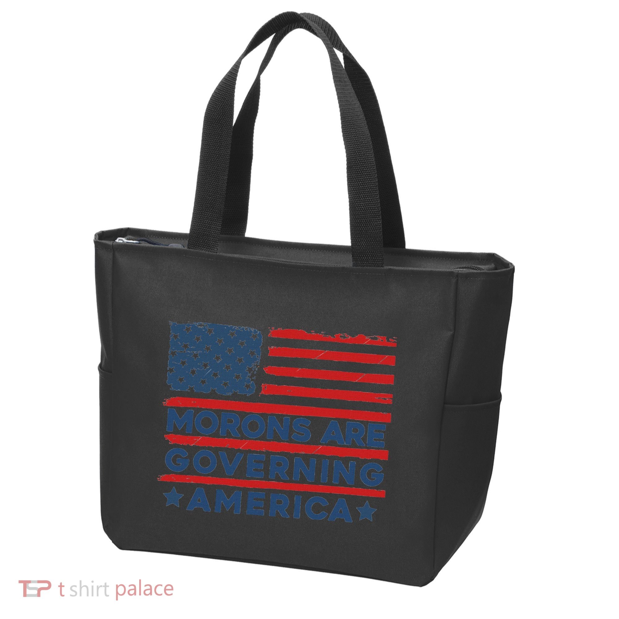 Morons Are Governing America Political Satire Tote Bag