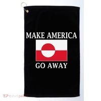 Make America Go Away MAGA Greenland Golf Towel thumb 0