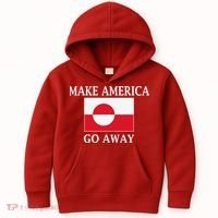 Make America Go Away MAGA Greenland Kids Hoodie thumb 0