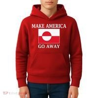 Make America Go Away MAGA Greenland Kids Hoodie thumb 4