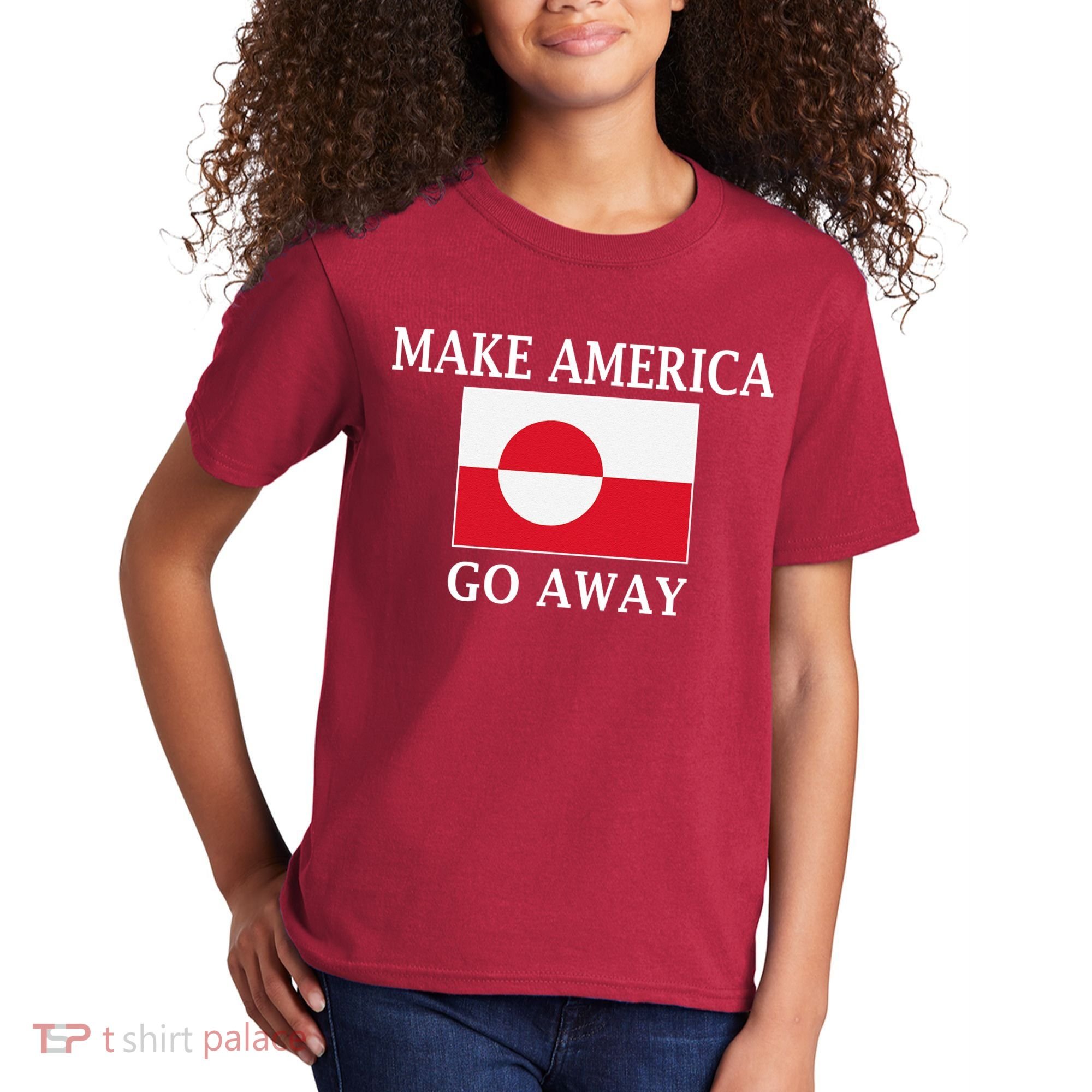 Make America Go Away MAGA Greenland Kids T-Shirt