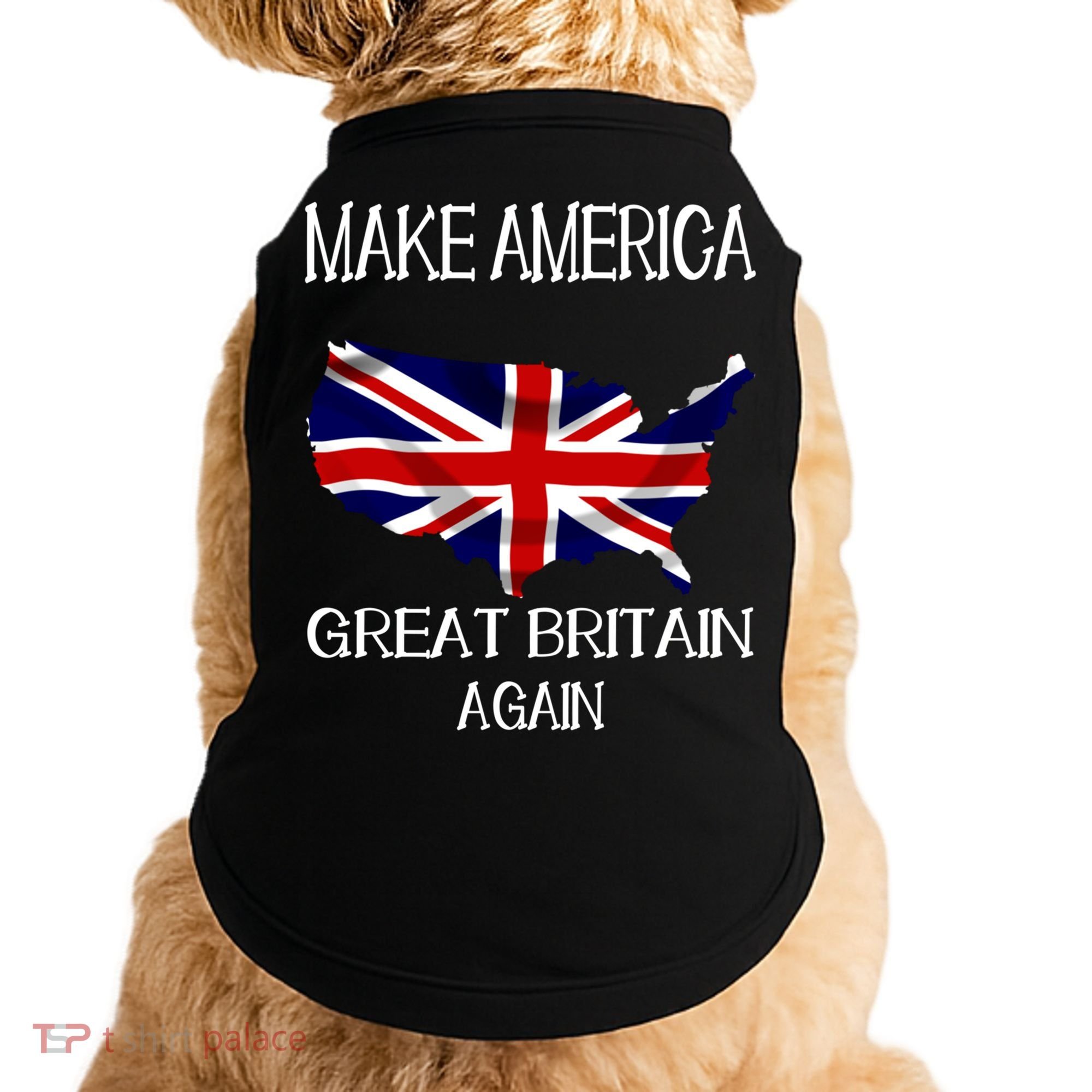 Make America Great Britain Again Funny Uk Us Cool Gift Doggie Tank