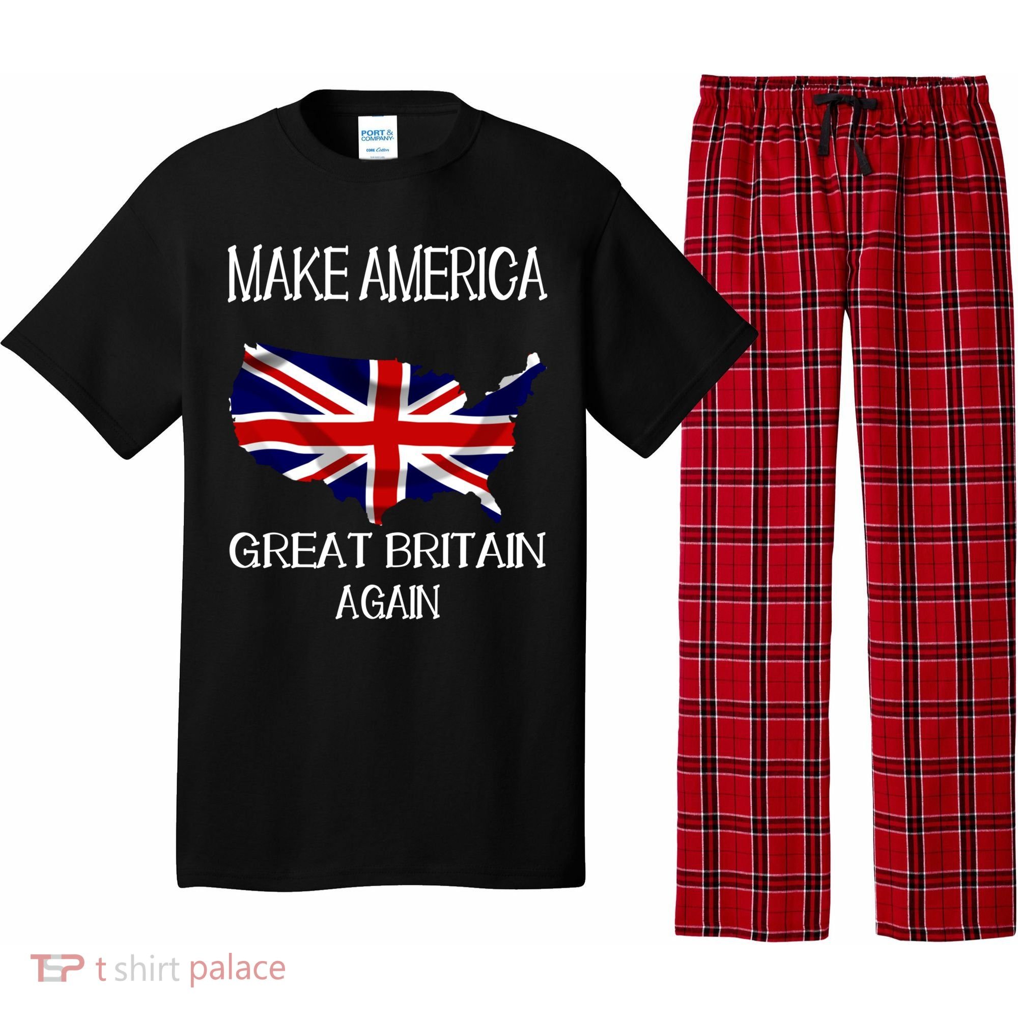 Make America Great Britain Again Funny Uk Us Cool Gift Pajama Set