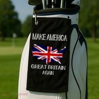 Make America Great Britain Again Funny Uk Us Cool Gift Golf Towel thumb 2