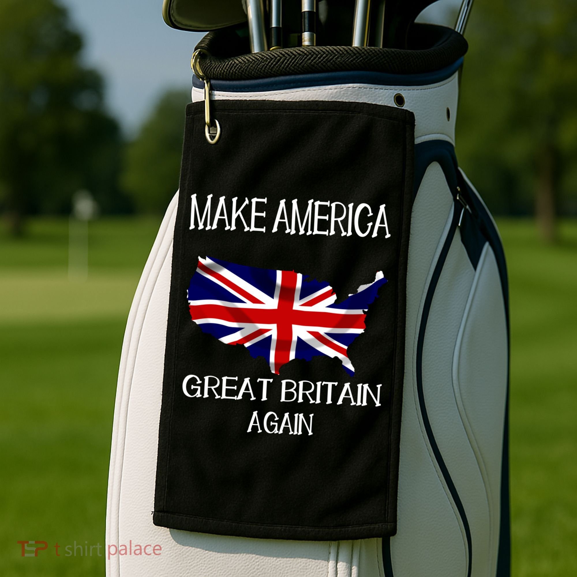 Make America Great Britain Again Funny Uk Us Cool Gift Golf Towel