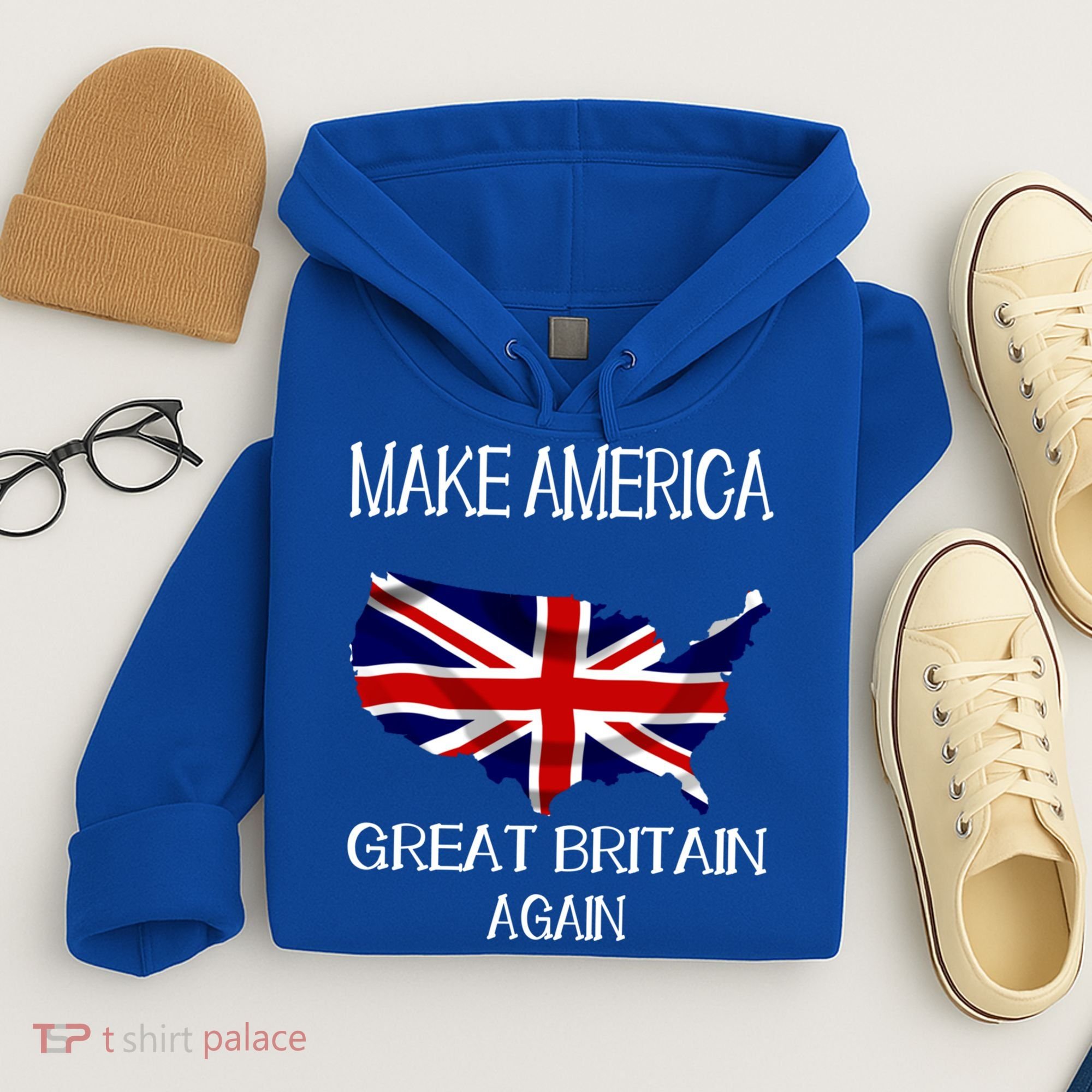 Make America Great Britain Again Funny Uk Us Cool Gift Hoodie