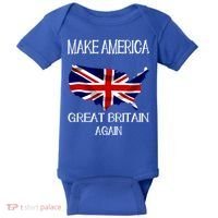 Make America Great Britain Again Funny Uk Us Cool Gift Baby Bodysuit thumb 0