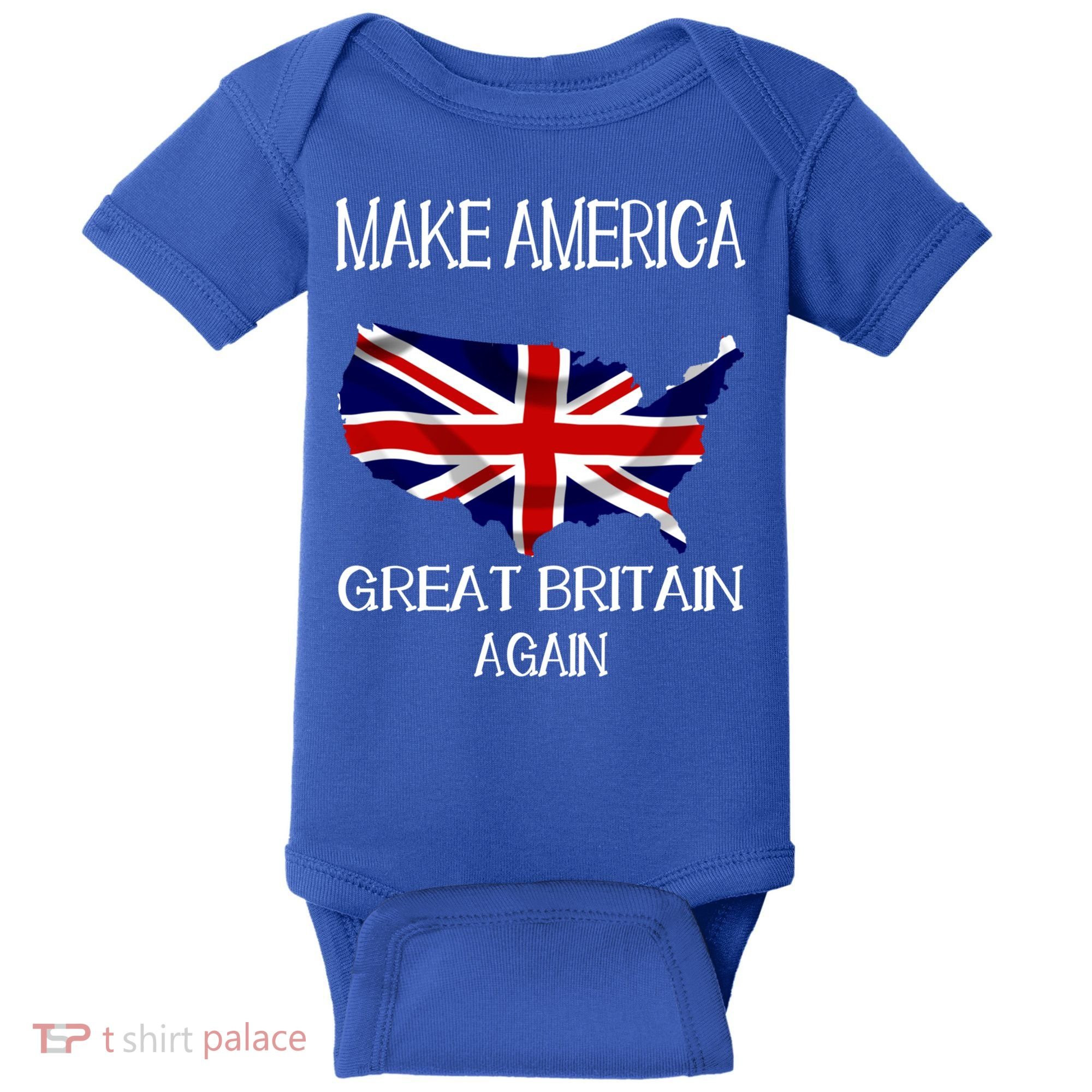 Make America Great Britain Again Funny Uk Us Cool Gift Baby Bodysuit
