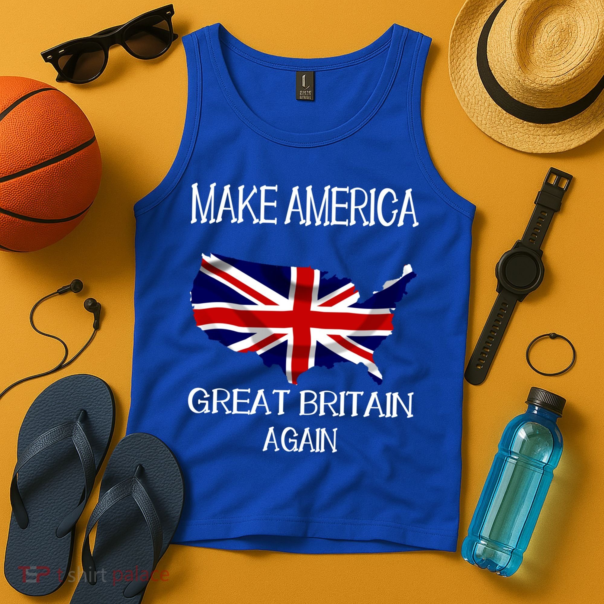 Make America Great Britain Again Funny Uk Us Cool Gift Tank Top