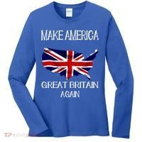 Make America Great Britain Again Funny Uk Us Cool Gift Women's Long Sleeve Shirt thumb 0