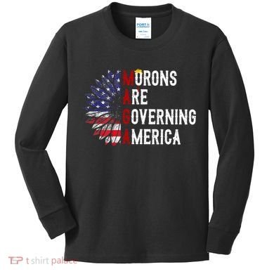 Morons Are Governing America Kids Long Sleeve Shirt